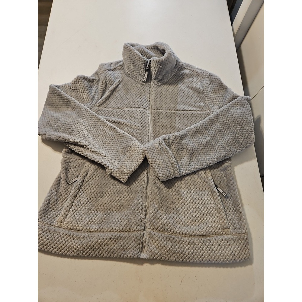 Free Country Women's XL Braided Butter Pile Jacket Light Gray (1110)